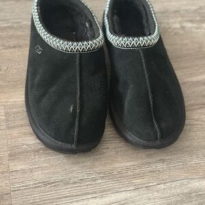Black Suede Slip-On Shoes
